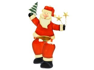Металлическая декорация Дед Мороз, 6x13x17 см цена и информация | Принадлежности для флористики | pigu.lt
