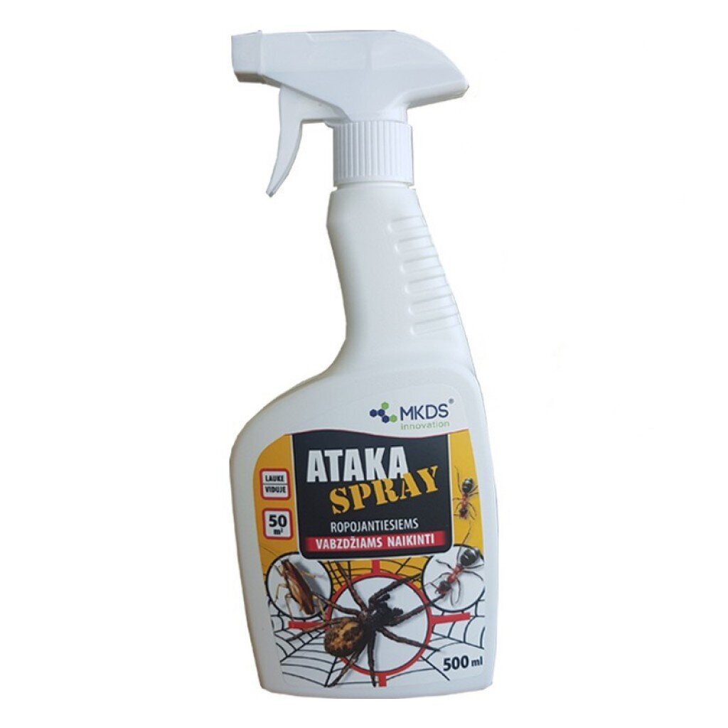 Insekticidas „Ataka Spray“ nuo vabzdžių - 500 ml kaina ir informacija | Vabzdžių naikinimas | pigu.lt