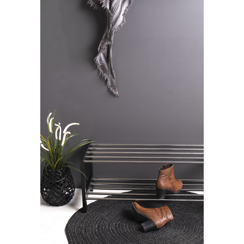 Padova batų lentyna su dviem metalinėmis lentynomis batams kaina ir informacija | Batų spintelės, lentynos ir suolai | pigu.lt