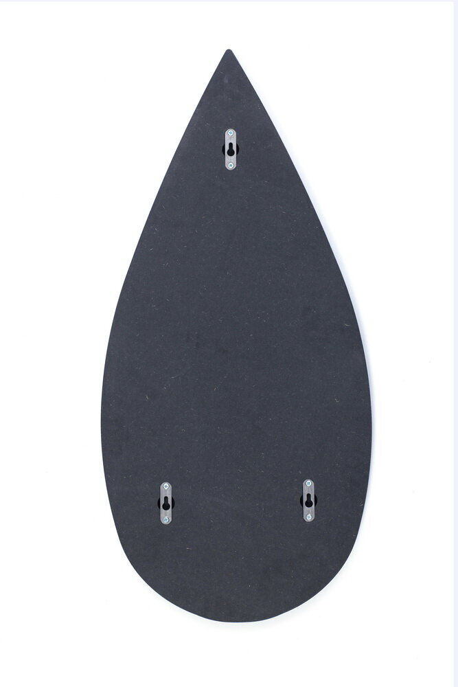 Minimalistinio dizaino lašo formos veidrodis su nugarėle iš juodos medžio dulkių plokštės цена и информация | Veidrodžiai | pigu.lt