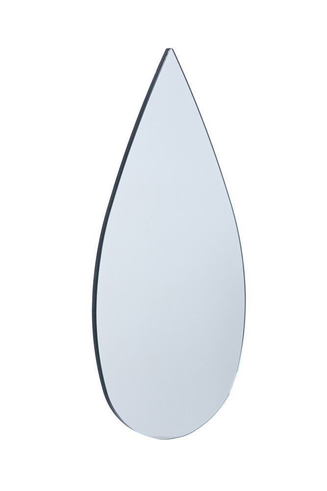 Minimalistinio dizaino lašo formos veidrodis su nugarėle iš juodos medžio dulkių plokštės цена и информация | Veidrodžiai | pigu.lt