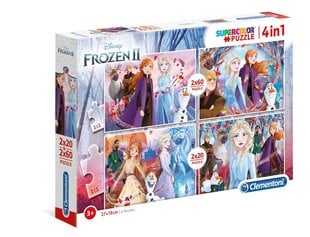 Dėlionių rinkinys Clementoni Ledo šalis (Frozen), 2x20+2x60 d. kaina ir informacija | Dėlionės (puzzle) | pigu.lt