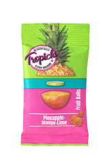 Džiovintų Ananasų - Mangų - Laimo Kamuoliukai, Be Pridėtinio Cukraus, Afrika, Tropicks, 8 x 50 g kaina ir informacija | Riešutai, sėklos, džiovinti vaisiai | pigu.lt