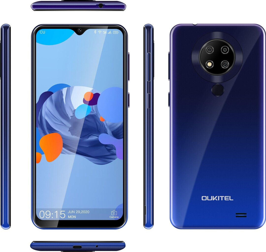 Oukitel C19 Pro, 4/64GB, Dual SIM, Blue kaina ir informacija | Mobilieji telefonai | pigu.lt