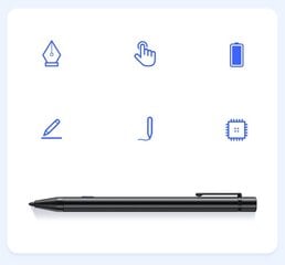 Стилус-ручка Dux Ducis для Apple iPad (мини-версия), черная цена и информация | Аксессуары для планшетов, электронных книг | pigu.lt