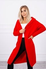 Женский красный кардиган-свитер цена и информация | Женские кофты | pigu.lt
