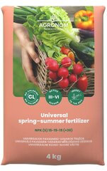 Весенне-летнее удобрение NPK 15-15-15, 4 кг цена и информация | Рассыпчатые удобрения | pigu.lt