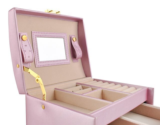Kaskadinė Kuferk papuošalų dėžutė, rožinė kaina ir informacija | Interjero detalės | pigu.lt