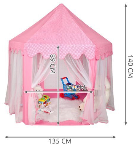 Vaikiška palapinė-pilis, 89cm 6104 kaina ir informacija | Vaikų žaidimų nameliai | pigu.lt