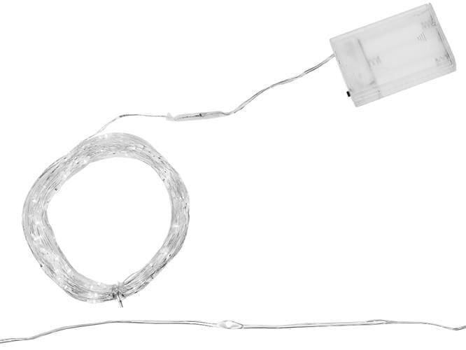 100 „Micro Led“ lempučių girlianda balta 7267 kaina ir informacija | Girliandos | pigu.lt