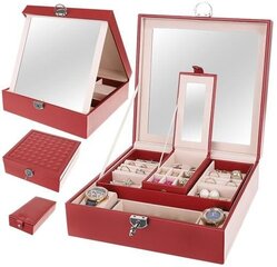 Papuošalų, laikrodžių dėžutė L Burgundy 8891 kaina ir informacija | Interjero detalės | pigu.lt