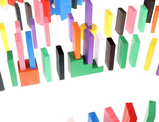 Medinės kaladėlės - domino Kruzzel, 1131 dalis цена и информация | Stalo žaidimai, galvosūkiai | pigu.lt