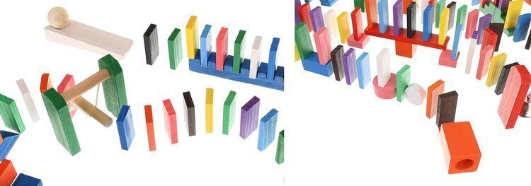 Medinės kaladėlės - domino Kruzzel, 1131 dalis цена и информация | Stalo žaidimai, galvosūkiai | pigu.lt