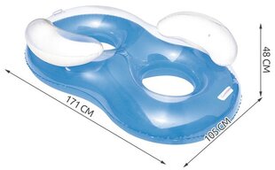 Dvivietis plaukimo ratas, 188x117 cm, mėlynas kaina ir informacija | Pripučiamos ir paplūdimio prekės | pigu.lt