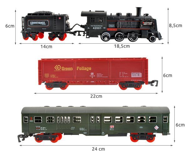 Geležinkelio rinkinys 38 vnt. Ciuchcia Tor 700cm 8239 / XL8239, 7 m.+ kaina ir informacija | Žaislai berniukams | pigu.lt