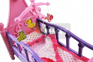 Žaislinis miegamasis mergaitėms, 49 x 28 x 49 cm • # 1400 / XL8598 kaina ir informacija | Žaislai mergaitėms | pigu.lt
