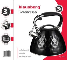 Чайник со свистком KLAUSBERG 3L  цена и информация | Чайники, кофейники | pigu.lt