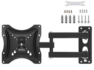 Sieninis LCD ekranas 14-42 iki 35 kg pakreipimo + pasukamas reguliuojamas 7028 цена и информация | Кронштейны и крепления для телевизоров | pigu.lt