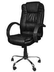 Pasukama biuro kėdė chromuota juoda 8983 цена и информация | Офисные кресла | pigu.lt