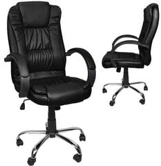 Pasukama biuro kėdė chromuota juoda 8983 цена и информация | Офисные кресла | pigu.lt