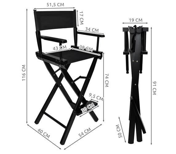 Makiažo kėdė, juoda kaina ir informacija | Biuro kėdės | pigu.lt