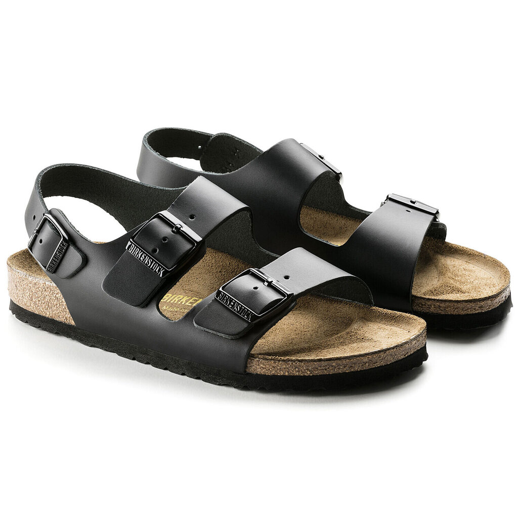 Birkenstock vyriškos juodos šlepetės Milano NL Black kaina ir informacija | Vyriškos šlepetės, basutės | pigu.lt