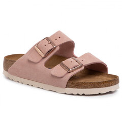 Тапочки Birkenstock Arizona SFB VL Light Rose, розовые цена и информация | Женские тапочки | pigu.lt