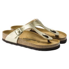 Тапочки женские Birkenstock Gizeh BF Gold, золотистые цена и информация | Комнатные тапки женские | pigu.lt