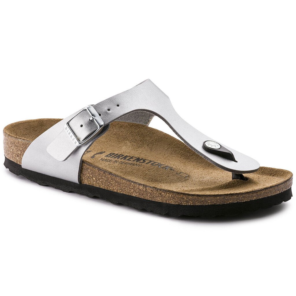 Šlepetės Birkenstock Gizeh BF Silver цена и информация | Šlepetės moterims | pigu.lt