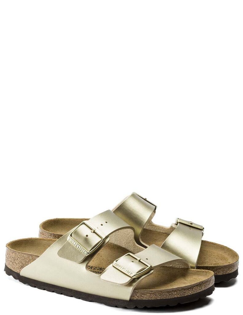 Šlepetės moterims Birkenstock Arizona BS, auksinės цена и информация | Šlepetės moterims | pigu.lt