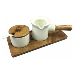 Porcelianinis cukraus dubenėlis su šaukštu ir pieno ąsotis Kassel 93559 kaina ir informacija | Indai, lėkštės, pietų servizai | pigu.lt
