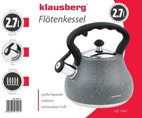 Чайник со свистком KLAUSBERG 2,7L  цена и информация | Чайники, кофейники | pigu.lt