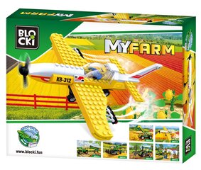 Конструктор блоков MyFarm Самолет для полевого опрыскивания, KB0312, 146 шт. цена и информация | Конструкторы и кубики | pigu.lt