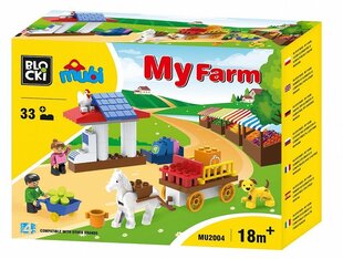 Конструктор Blocki Mubi MyFarm, MU2004, 33шт. цена и информация | Конструкторы и кубики | pigu.lt