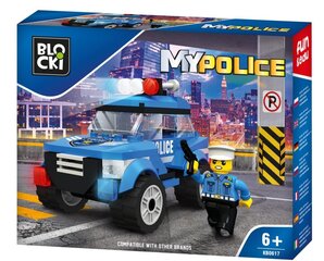 Конструктор Blocki MyPolice Полицейская патрульная машина KB0617, 111 шт. цена и информация | Конструкторы и кубики | pigu.lt