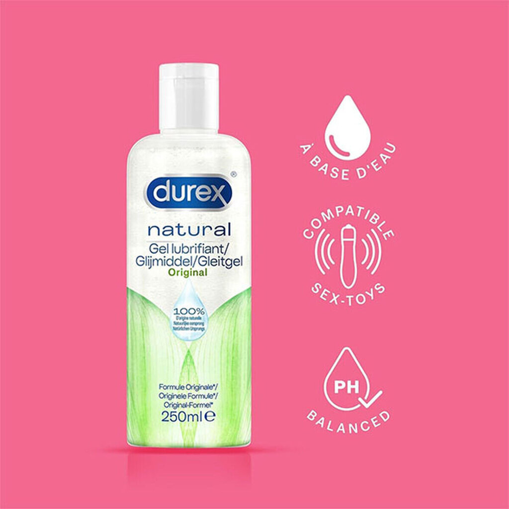 Durex Natural Water-Based Lubricant - 250 мл цена | n18.pigu.lt