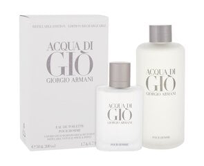Набор для мужчин Giorgio Armani Acqua Di Gio: EDT для мужчин 50 мл + EDT для мужчин 200 мл цена и информация | Мужские духи | pigu.lt