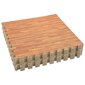 Kilimėliai su medienos raštais, 12 vnt. kaina ir informacija | Terasos grindys | pigu.lt