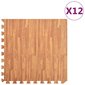 Kilimėliai su medienos raštais, 12 vnt. цена и информация | Terasos grindys | pigu.lt