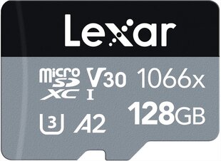 Lexar Professional 1066x microSDXC, 128GB цена и информация | Карты памяти для фотоаппаратов, камер | pigu.lt