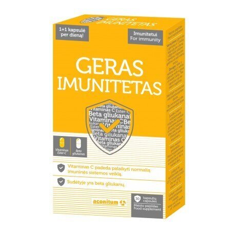 Maisto papildas Geras imunitetas, 30 vnt./pak. цена и информация | Vitaminai, maisto papildai, preparatai imunitetui | pigu.lt
