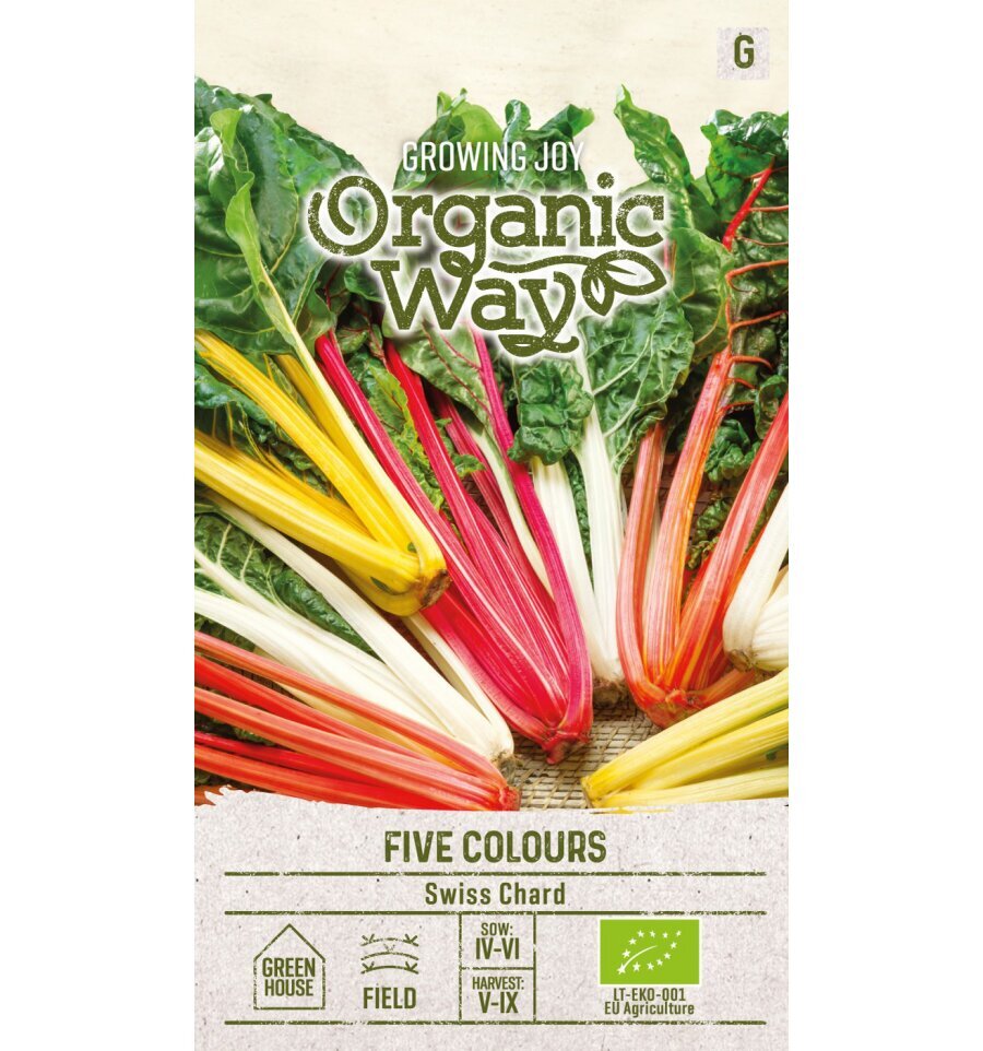 Burokėliai lapiniai Five Colours Organic Way 3,0 g kaina ir informacija | Daržovių, uogų sėklos | pigu.lt