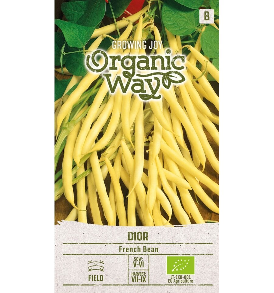 Pupelės daržinės žemaūgės Dior Organic Way 7,0 g цена и информация | Daržovių, uogų sėklos | pigu.lt