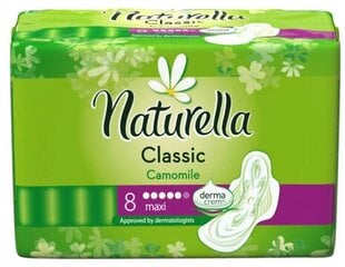 Гигиенические прокладки «Naturella» Classic Camomile Maxi Single, 8 шт цена и информация | Тампоны, гигиенические прокладки для критических дней, ежедневные прокладки | pigu.lt