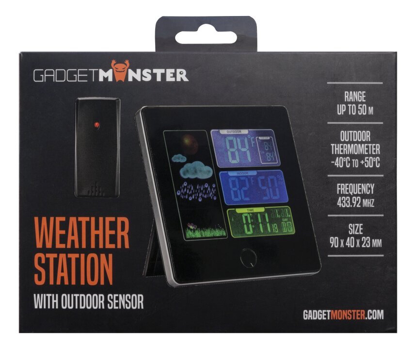 Išmanioji meteorologinė stotelė GadgetMonster GDM-1002 kaina ir informacija | Meteorologinės stotelės, termometrai | pigu.lt