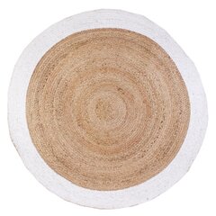 Круглый джутовый коврик Jute bord blanc 120см цена и информация | Ковры | pigu.lt