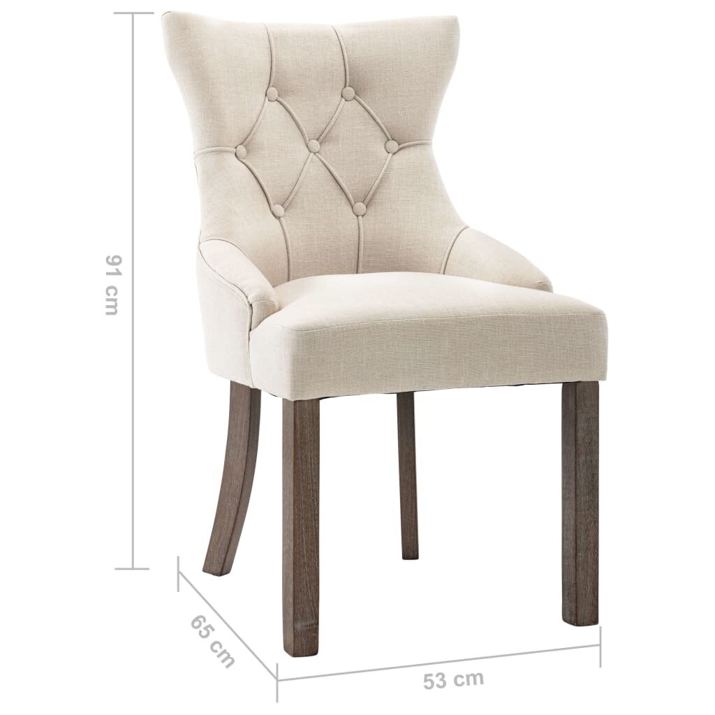 Valgomojo kėdės, 4vnt., smėlio spalvos цена и информация | Virtuvės ir valgomojo kėdės | pigu.lt