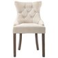 Valgomojo kėdės, 6vnt., smėlio spalvos, audinys (3x287945) цена и информация | Virtuvės ir valgomojo kėdės | pigu.lt