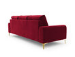 Keturvietė sofa Mazzini Sofas Madara, raudona/auksinės spalvos kaina ir informacija | Sofos | pigu.lt