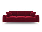 Keturvietė sofa Mazzini Sofas Madara, raudona/auksinės spalvos